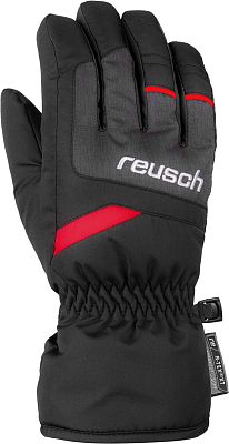 Превью  Перчатки горнолыжные REUSCH Bennet R-Tex XT Junior Black/Black Melange/Fire Red